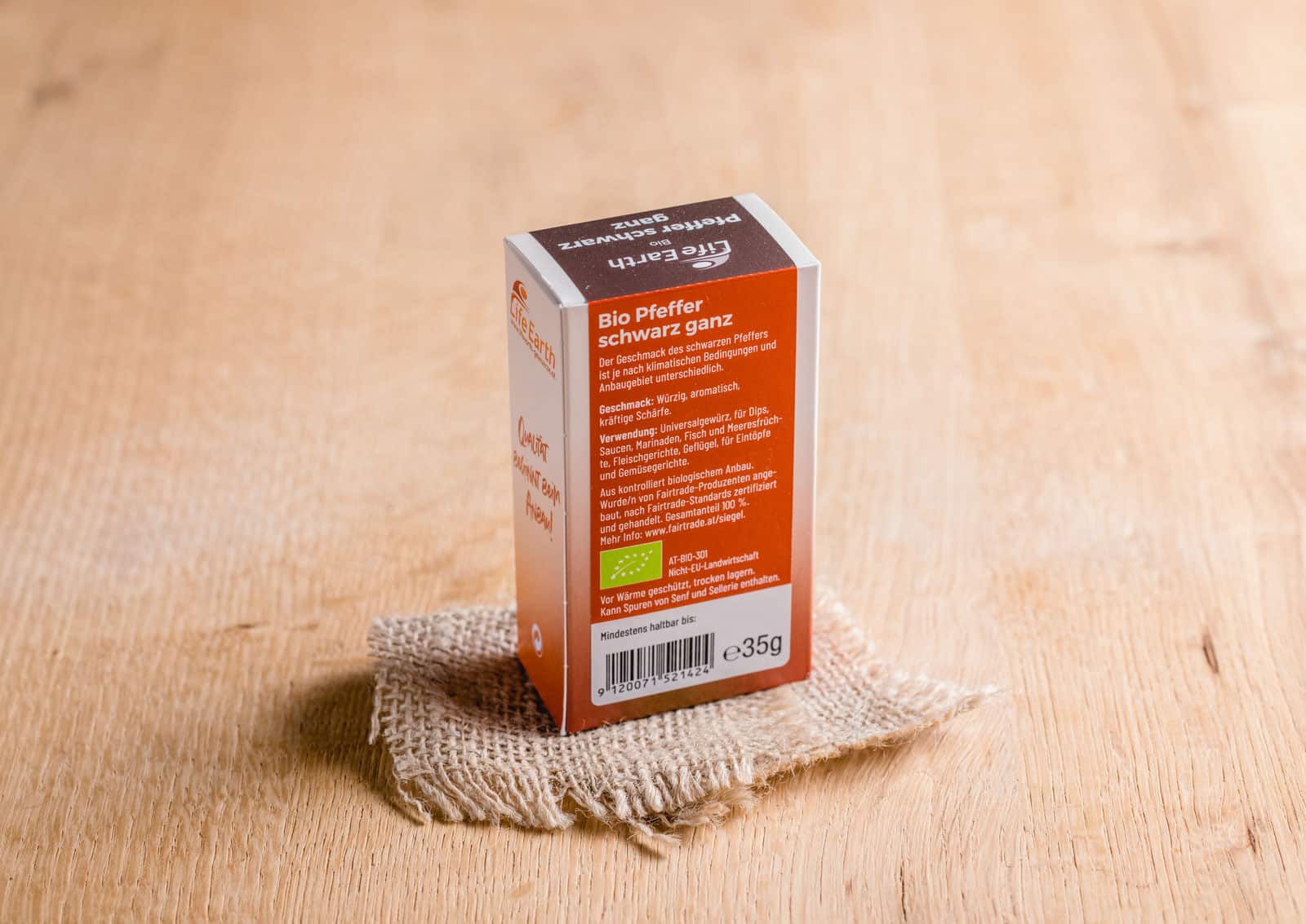 Bio Pfeffer schwarz ganz